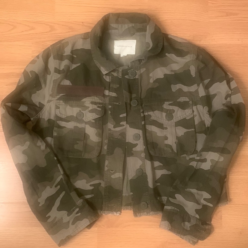 Aeropostale Camo Cropped Jacket